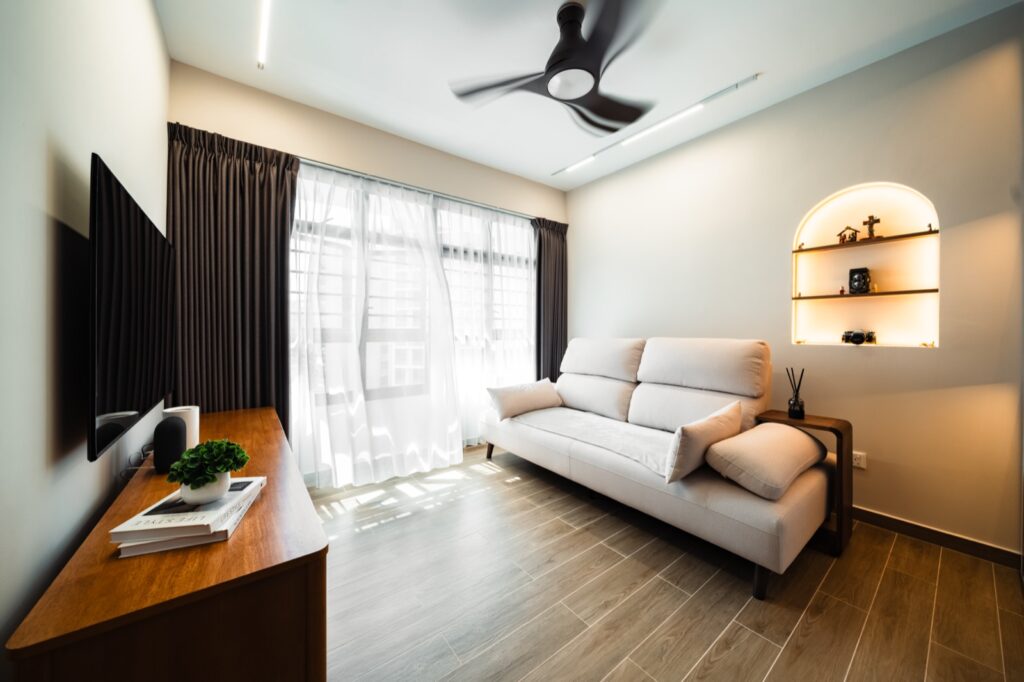 Tampines GreenOpal — HDB 4 Room interior design by Dots N Tots Singapore