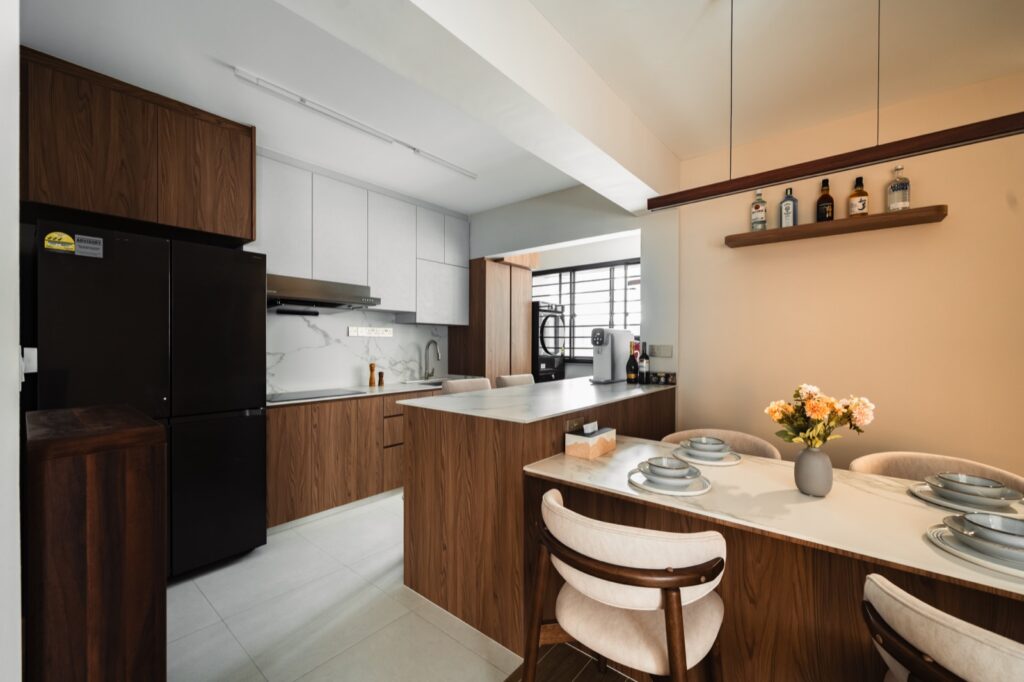 Tampines GreenOpal — HDB 4 Room interior design by Dots N Tots Singapore